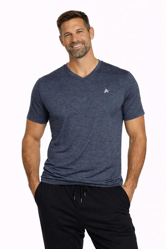 T-shirt rafraîchissant col V homme — Fini le t-shirt qui colle