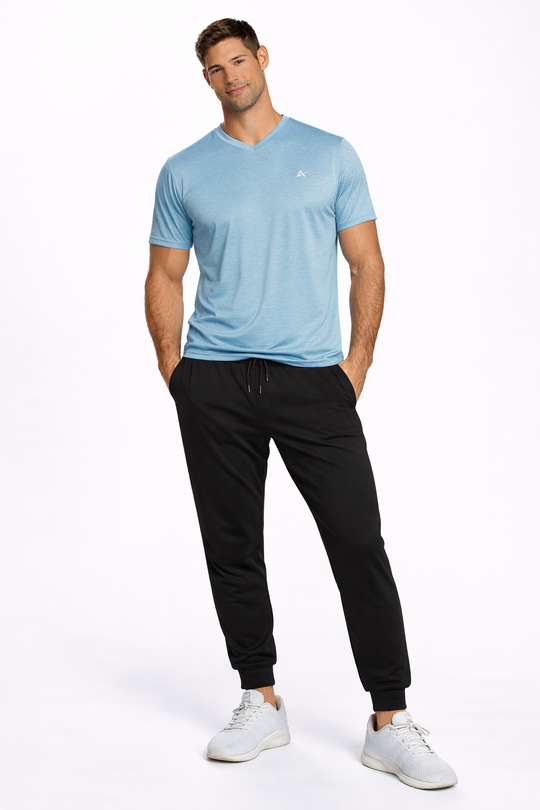 T-shirt rafraîchissant col V homme — Fini le t-shirt qui colle