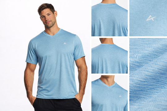 T-shirt rafraîchissant col V homme — Fini le t-shirt qui colle
