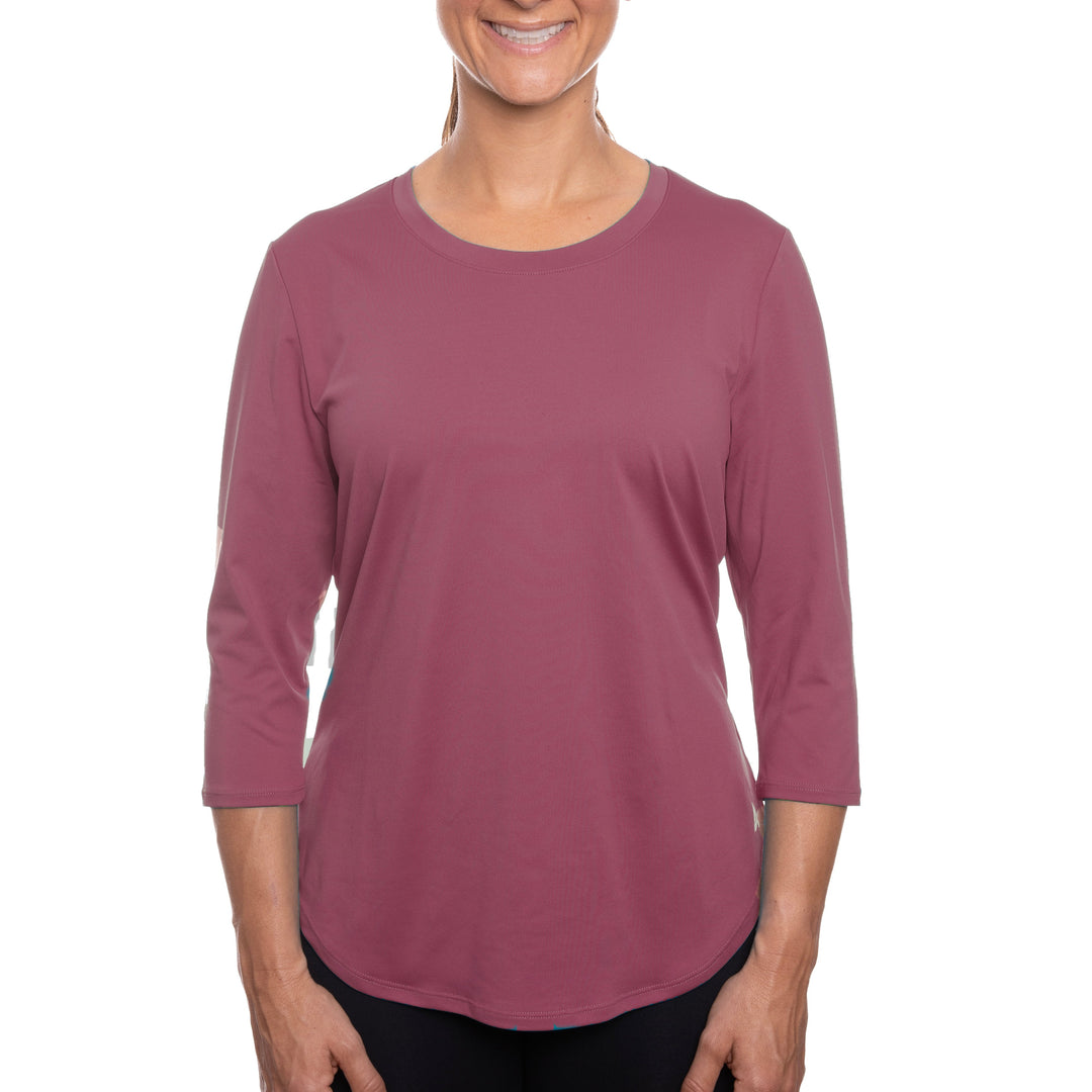 T-shirt rafraîchissant manches 3/4 femme — Ni trop chaud, ni trop froid