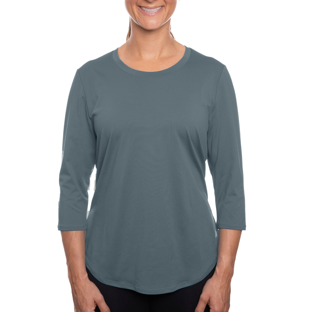T-shirt rafraîchissant manches 3/4 femme — Ni trop chaud, ni trop froid