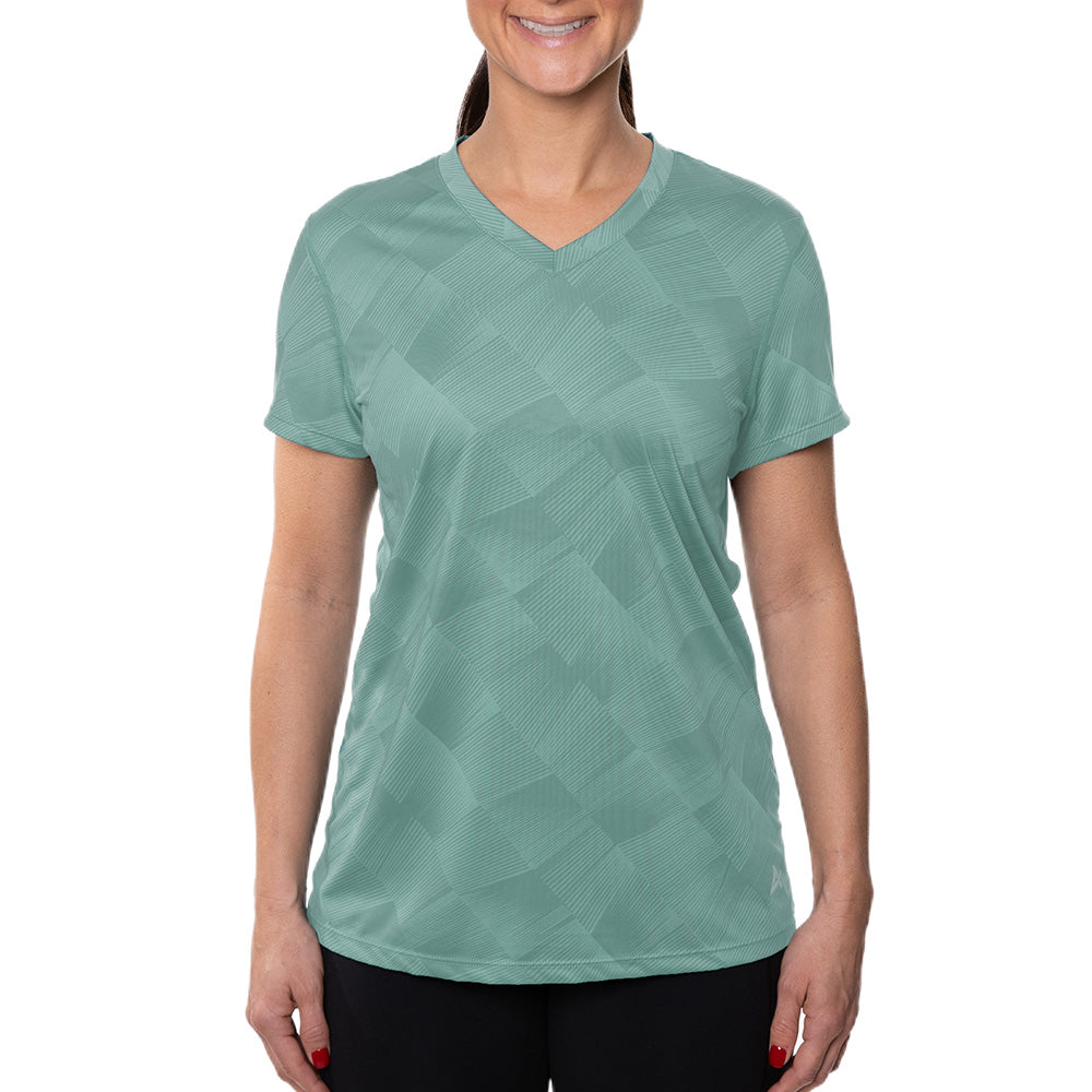 T-shirt rafraîchissant col V femme — La chaleur ne gagne plus