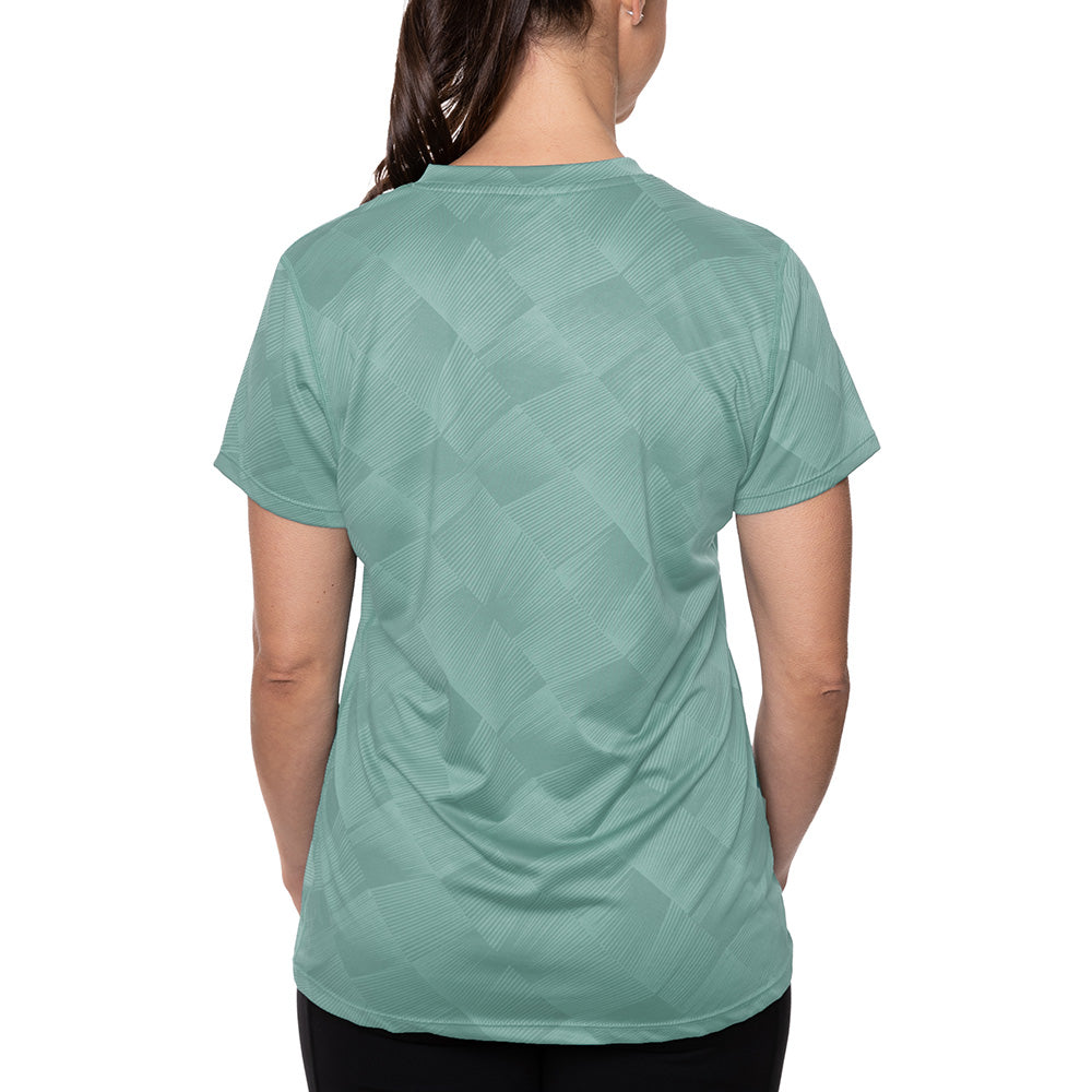 T-shirt rafraîchissant col V femme — La chaleur ne gagne plus
