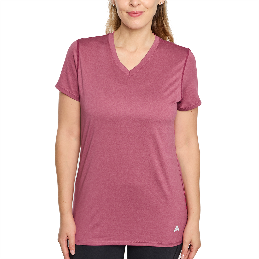 T-shirt rafraîchissant col V femme — La chaleur ne gagne plus