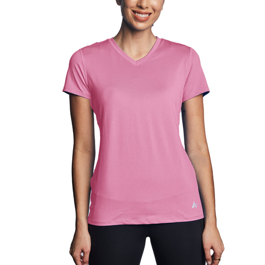 T-shirt rafraîchissant col V femme — La chaleur ne gagne plus