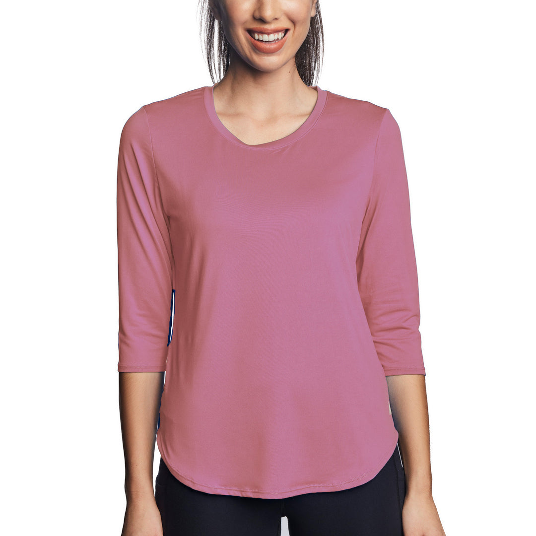 T-shirt rafraîchissant manches 3/4 femme — Ni trop chaud, ni trop froid