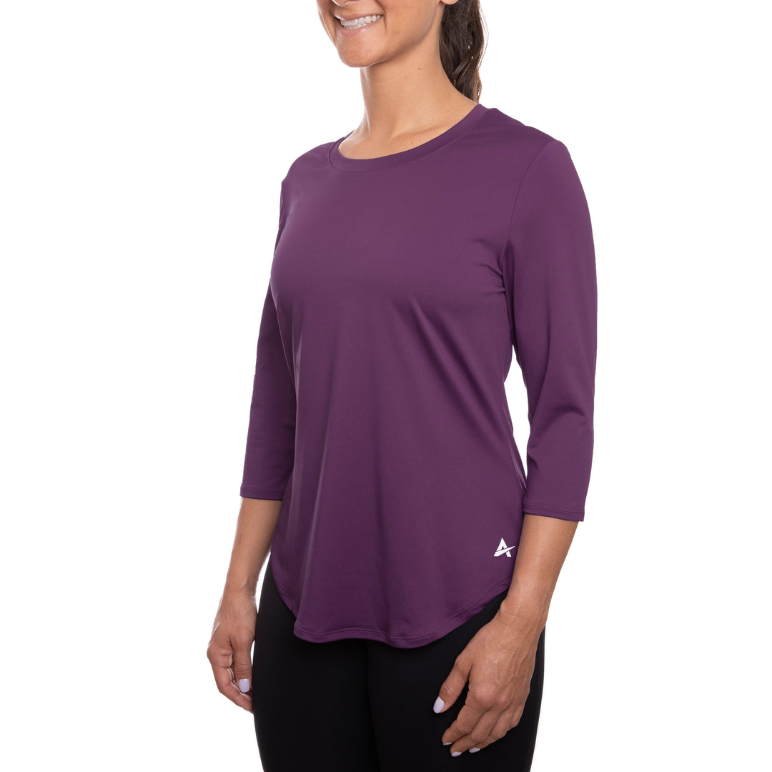 T-shirt rafraîchissant manches 3/4 femme — Ni trop chaud, ni trop froid