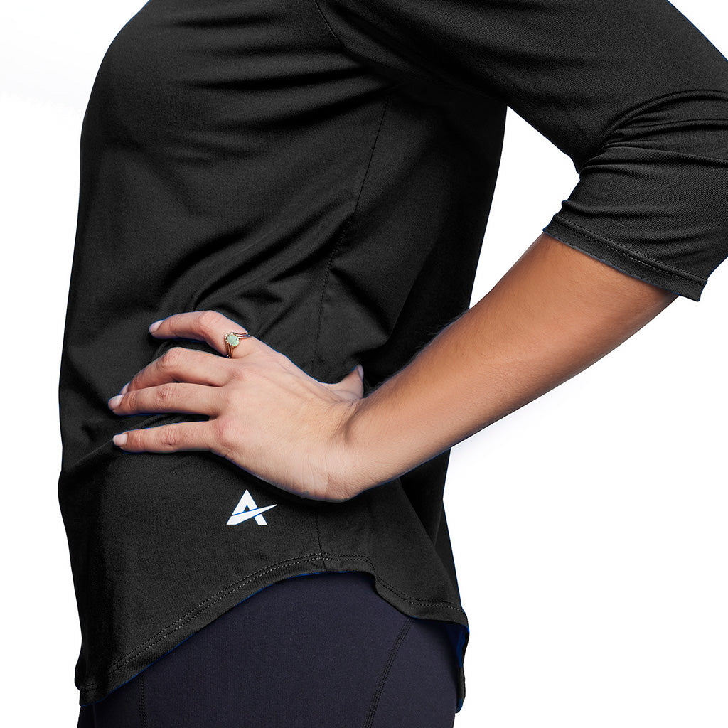 T-shirt rafraîchissant manches 3/4 femme — Ni trop chaud, ni trop froid