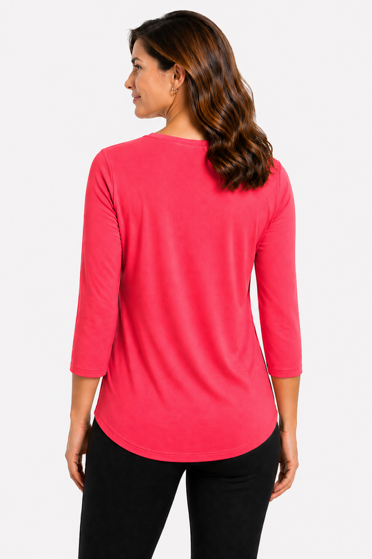 T-shirt rafraîchissant manches 3/4 femme — Ni trop chaud, ni trop froid