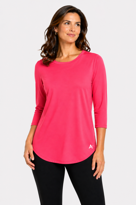 T-shirt rafraîchissant manches 3/4 femme — Ni trop chaud, ni trop froid