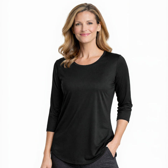 T-shirt rafraîchissant manches 3/4 femme — Ni trop chaud, ni trop froid