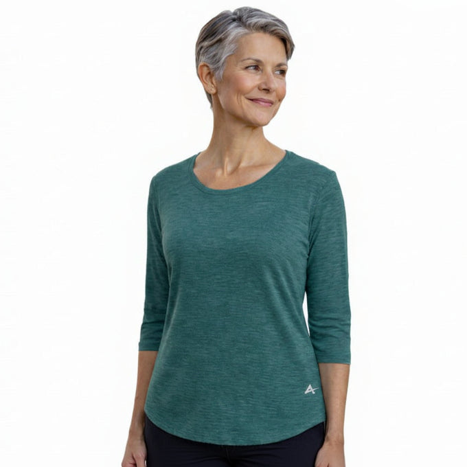 T-shirt rafraîchissant manches 3/4 femme — Ni trop chaud, ni trop froid