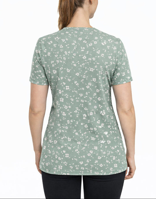 T-shirt rafraîchissant col V femme — La chaleur ne gagne plus