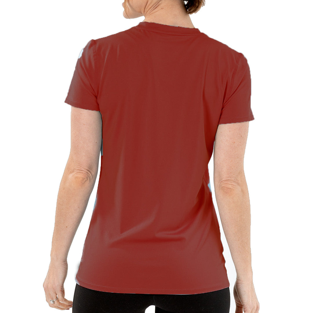 T-shirt rafraîchissant col V femme — La chaleur ne gagne plus