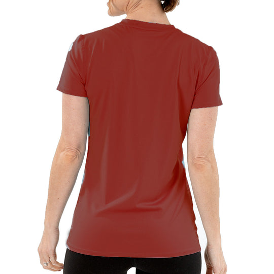 T-shirt rafraîchissant col V femme — La chaleur ne gagne plus