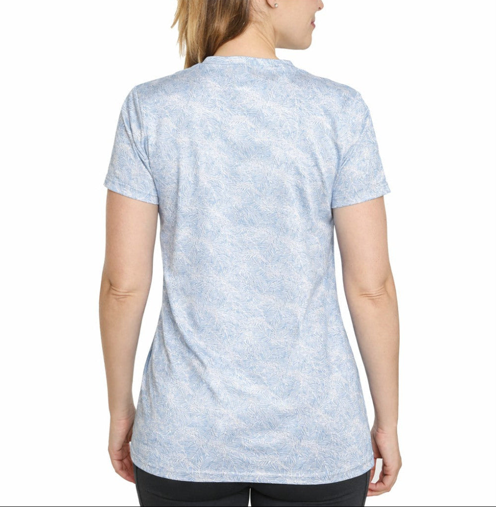 T-shirt rafraîchissant col V femme — La chaleur ne gagne plus