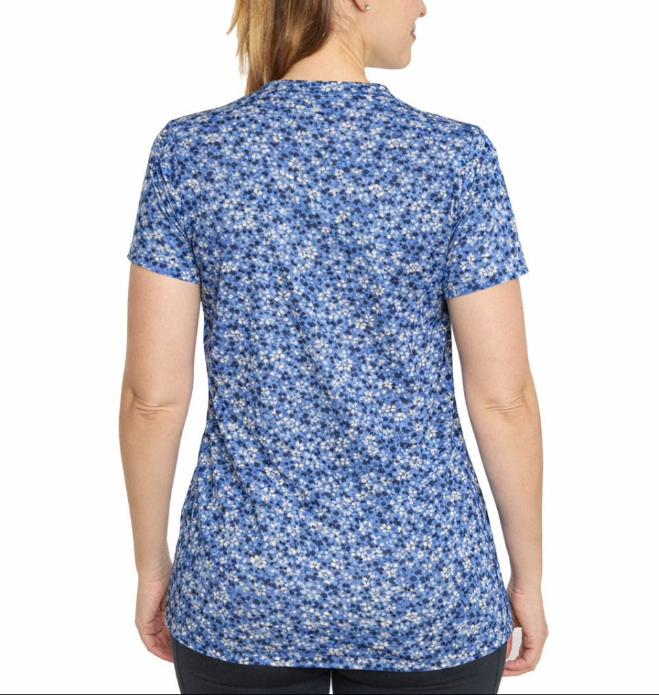 T-shirt rafraîchissant col V femme — La chaleur ne gagne plus