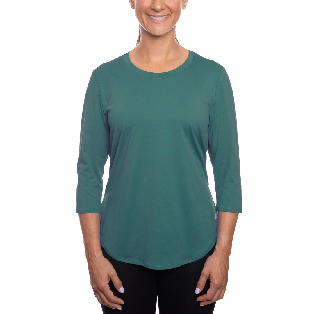 T-shirt rafraîchissant manches 3/4 femme — Ni trop chaud, ni trop froid