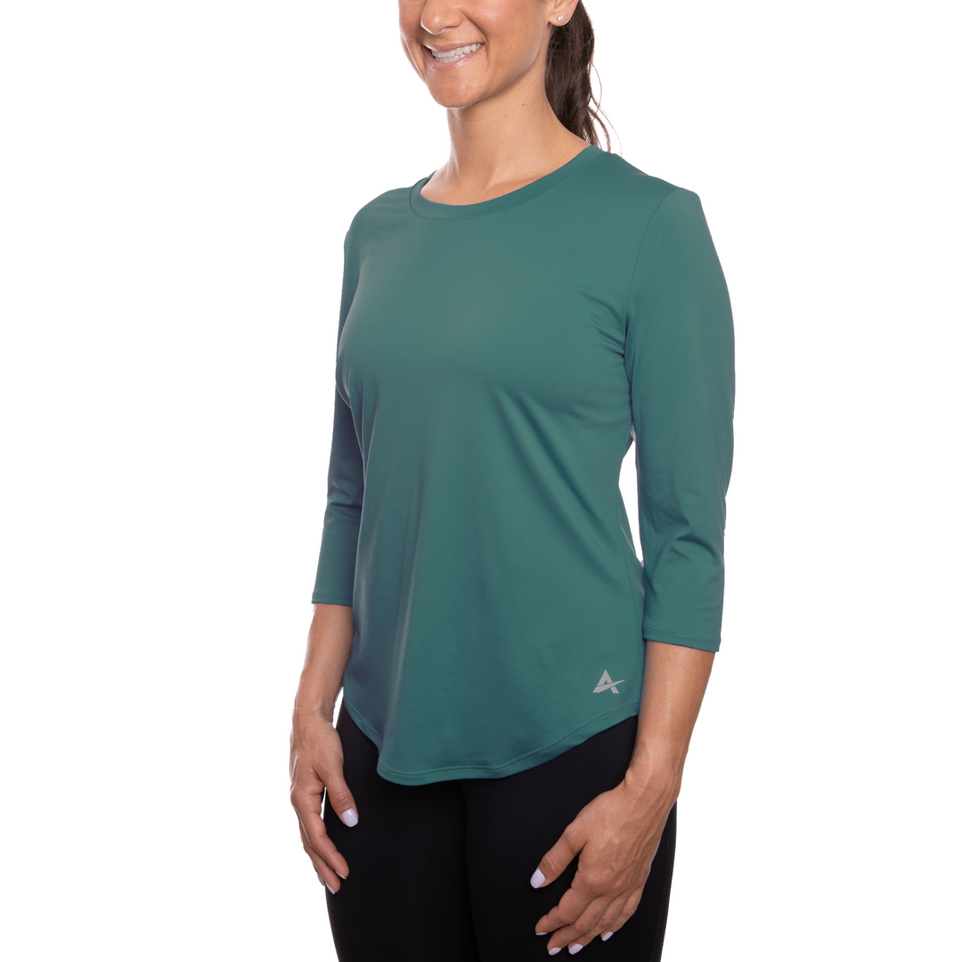 T-shirt rafraîchissant manches 3/4 femme — Ni trop chaud, ni trop froid