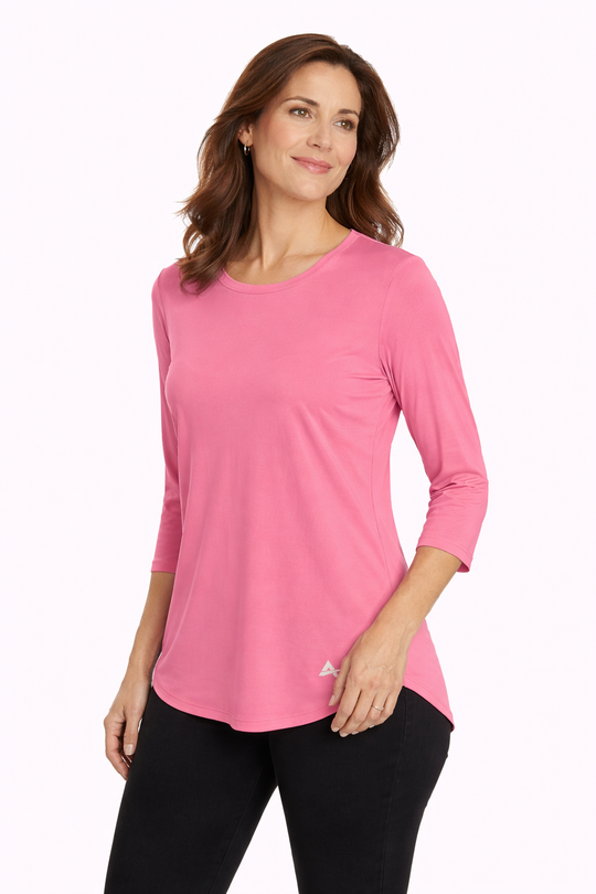 T-shirt rafraîchissant manches 3/4 femme — Ni trop chaud, ni trop froid