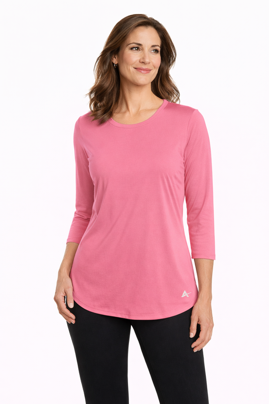 T-shirt rafraîchissant manches 3/4 femme — Ni trop chaud, ni trop froid
