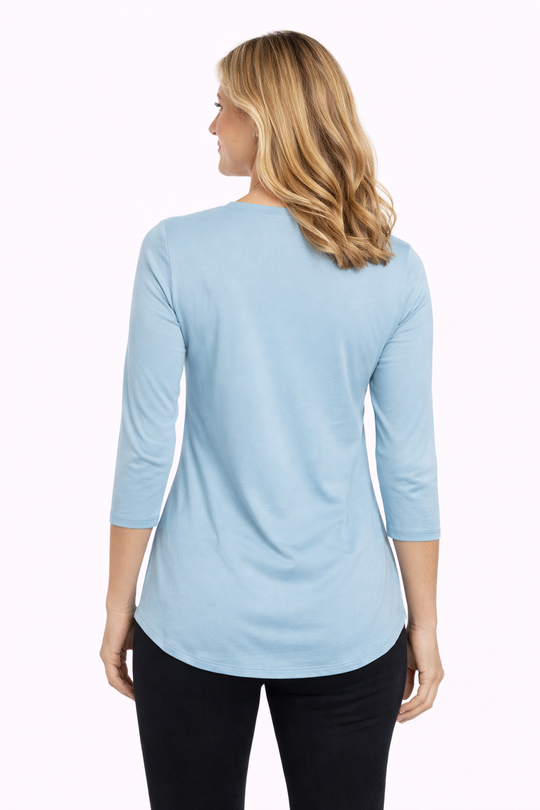 T-shirt rafraîchissant manches 3/4 femme — Ni trop chaud, ni trop froid