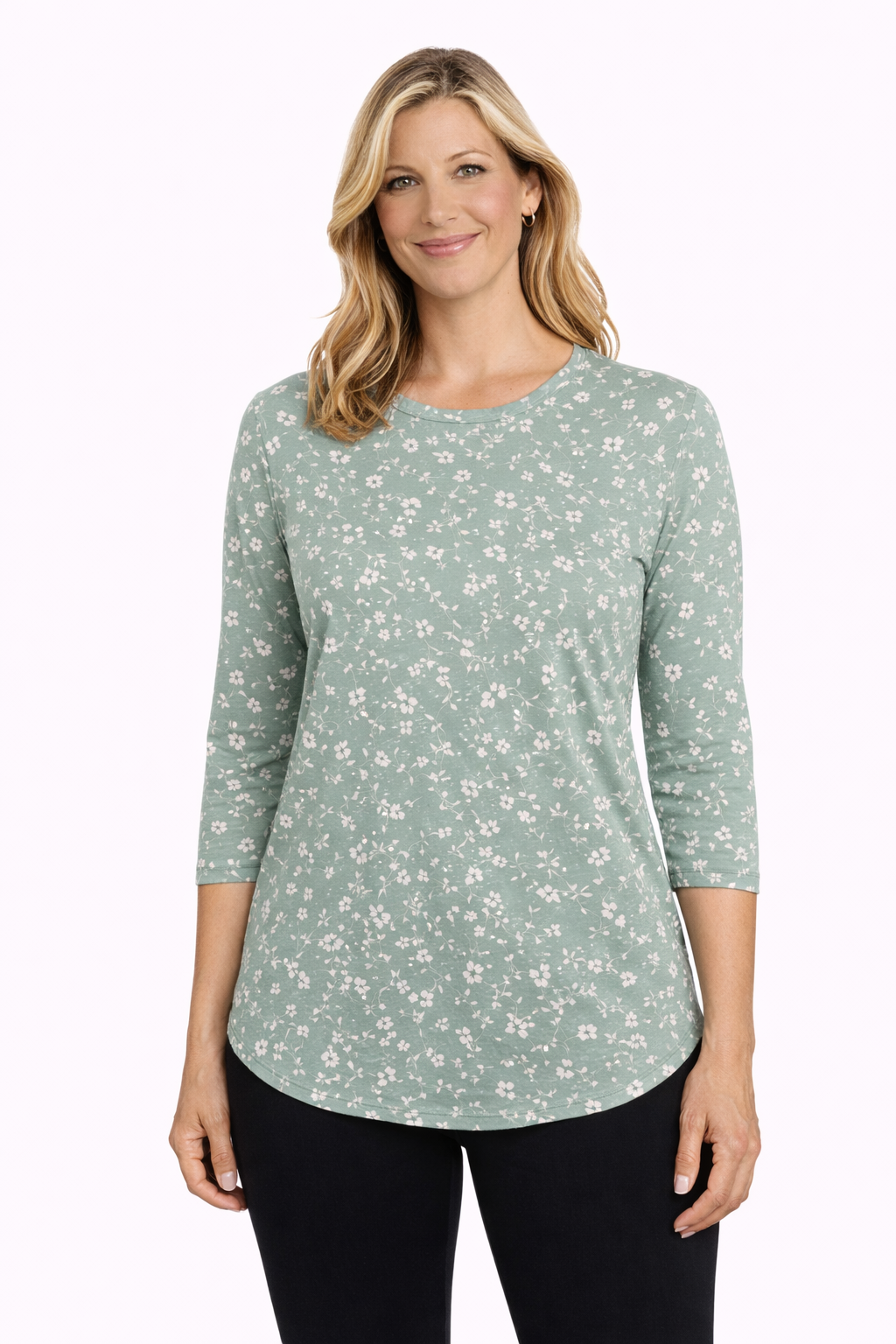 T-shirt rafraîchissant manches 3/4 femme — Ni trop chaud, ni trop froid