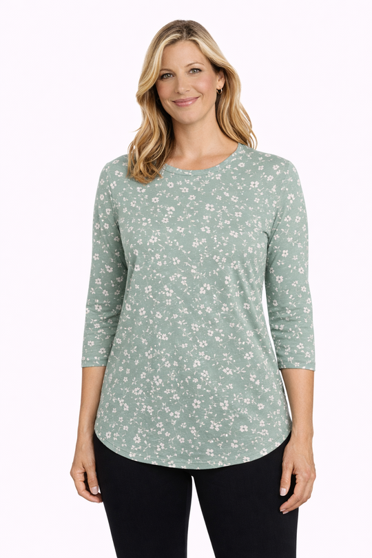 T-shirt rafraîchissant manches 3/4 femme — Ni trop chaud, ni trop froid