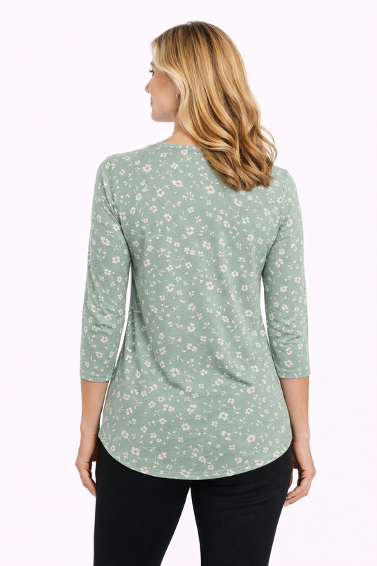 T-shirt rafraîchissant manches 3/4 femme — Ni trop chaud, ni trop froid