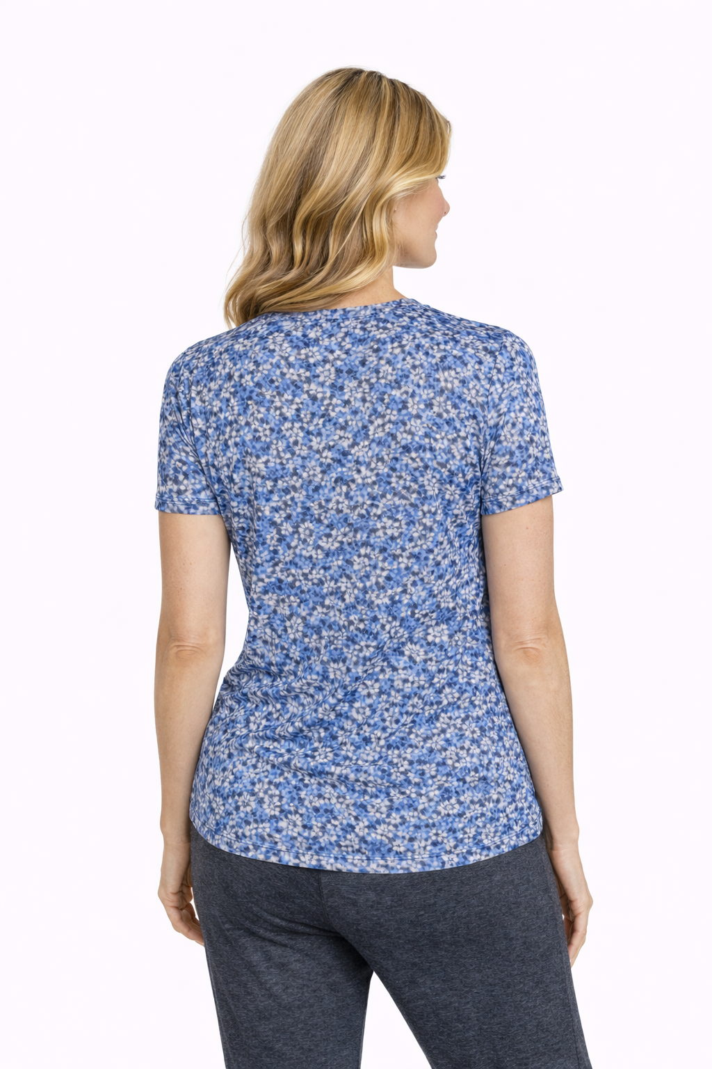 T-shirt rafraîchissant col V femme — La chaleur ne gagne plus
