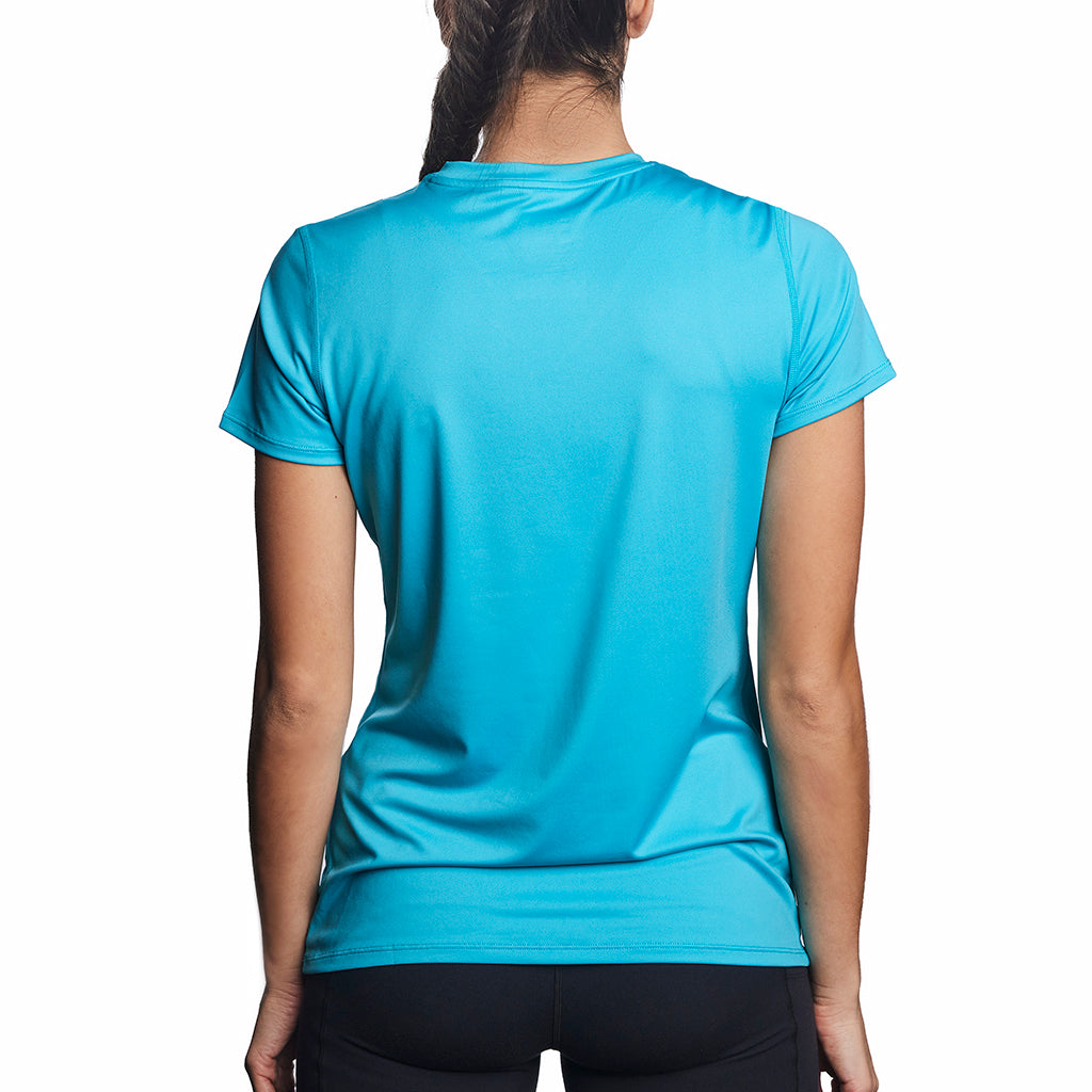 T-shirt rafraîchissant col V femme — La chaleur ne gagne plus