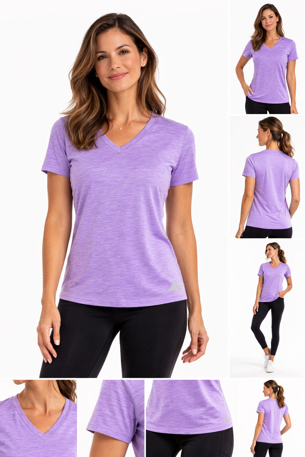 T-shirt rafraîchissant col V femme — La chaleur ne gagne plus