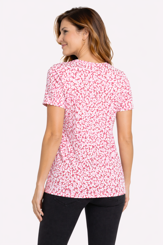 T-shirt rafraîchissant col V femme — La chaleur ne gagne plus