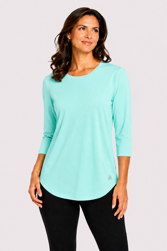 T-shirt rafraîchissant manches 3/4 femme — Ni trop chaud, ni trop froid