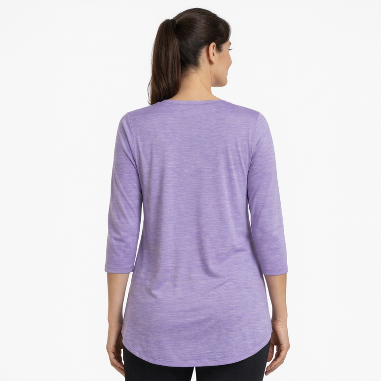 T-shirt rafraîchissant manches 3/4 femme — Ni trop chaud, ni trop froid