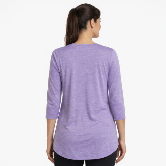 T-shirt rafraîchissant manches 3/4 femme — Ni trop chaud, ni trop froid