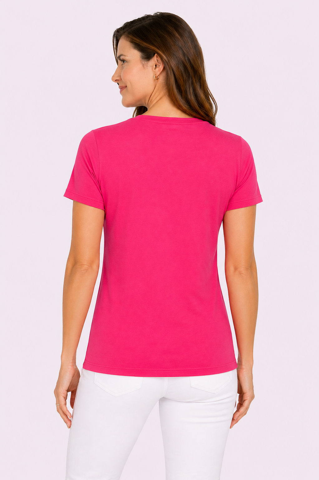 T-shirt rafraîchissant col V femme — La chaleur ne gagne plus