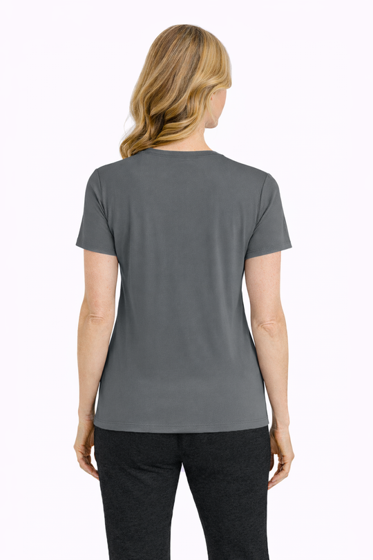 T-shirt rafraîchissant col V femme — La chaleur ne gagne plus