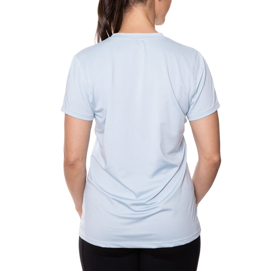 T-shirt rafraîchissant col V femme — La chaleur ne gagne plus