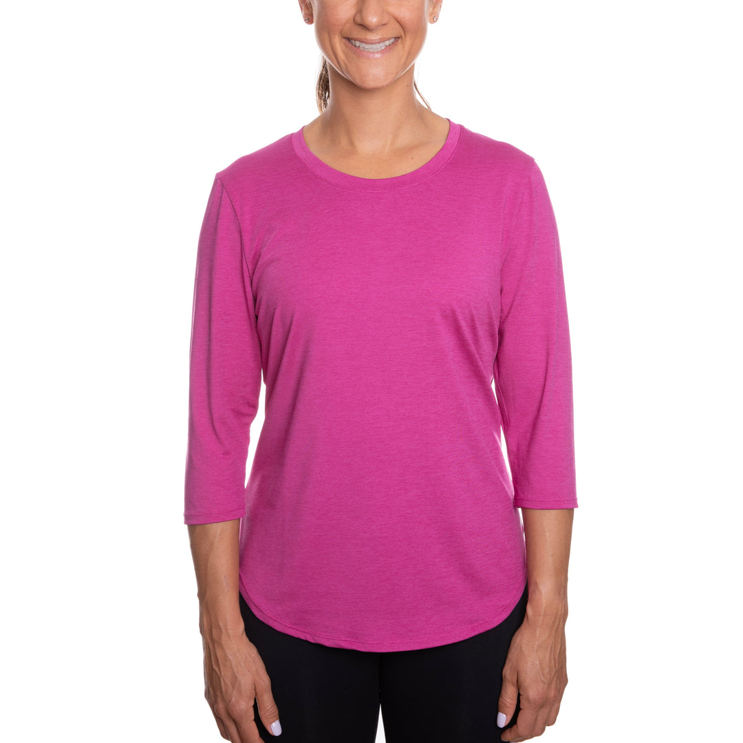 T-shirt rafraîchissant manches 3/4 femme — Ni trop chaud, ni trop froid
