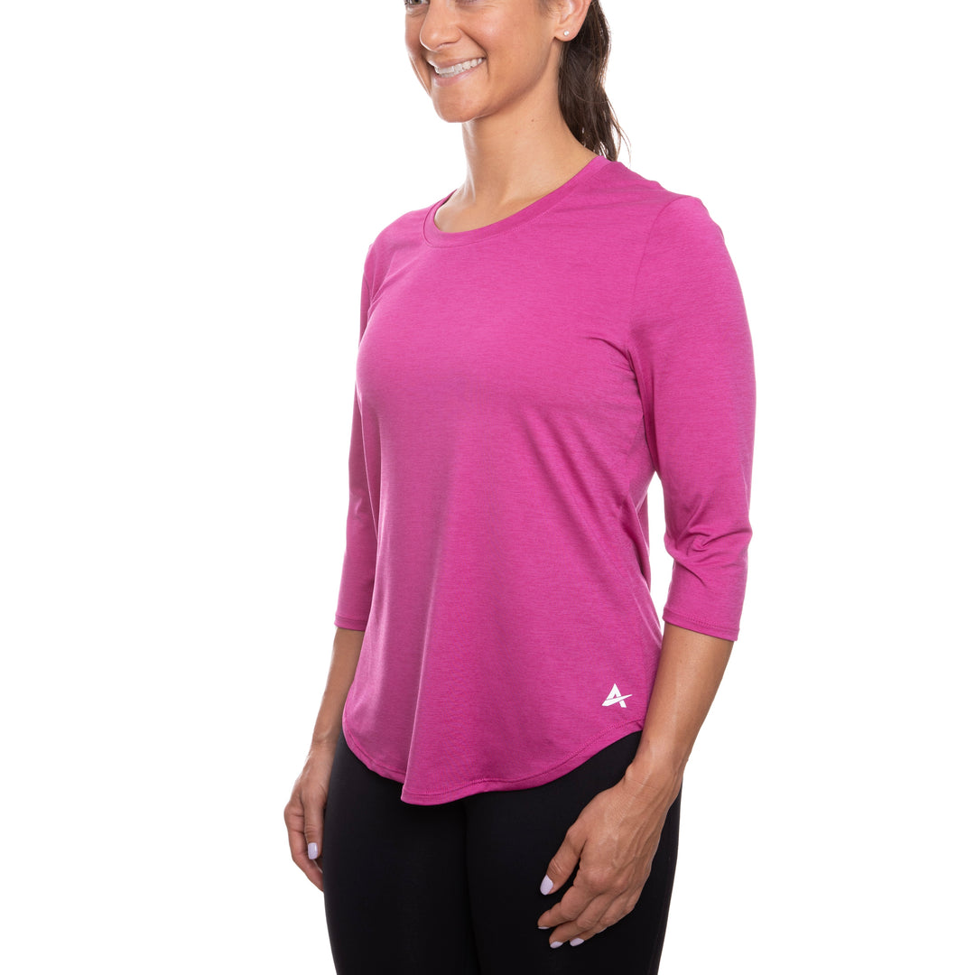 T-shirt rafraîchissant manches 3/4 femme — Ni trop chaud, ni trop froid