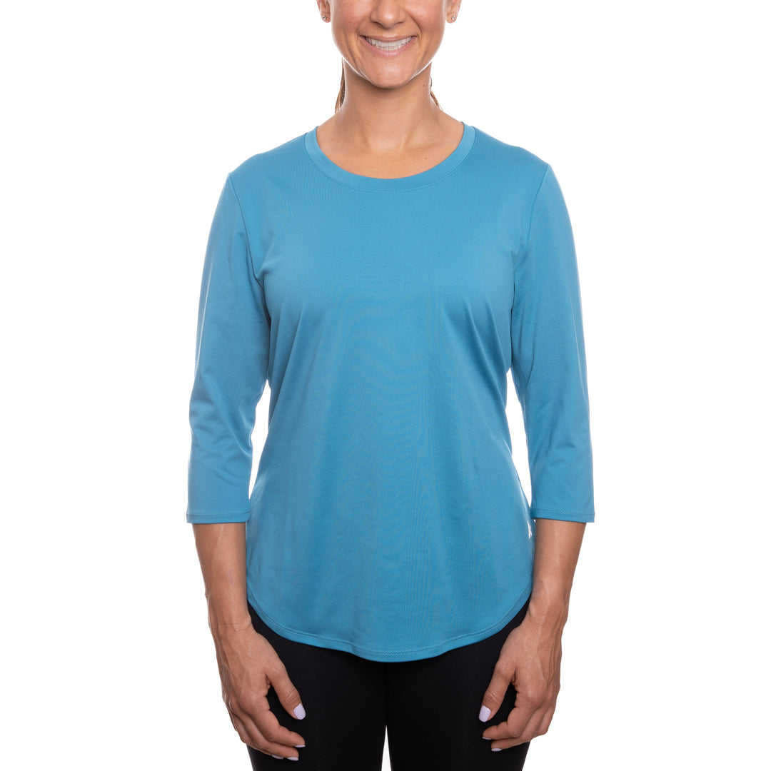 T-shirt rafraîchissant manches 3/4 femme — Ni trop chaud, ni trop froid