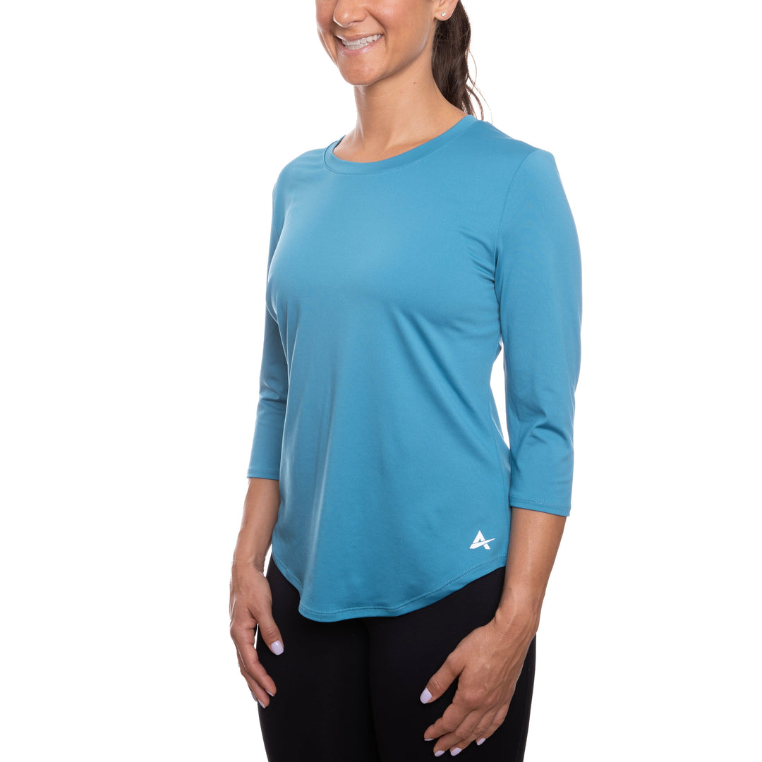 T-shirt rafraîchissant manches 3/4 femme — Ni trop chaud, ni trop froid
