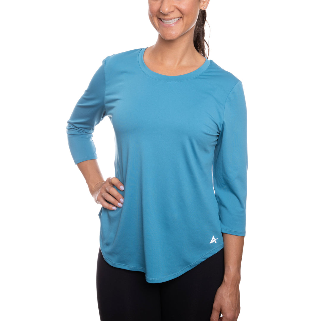 T-shirt rafraîchissant manches 3/4 femme — Ni trop chaud, ni trop froid
