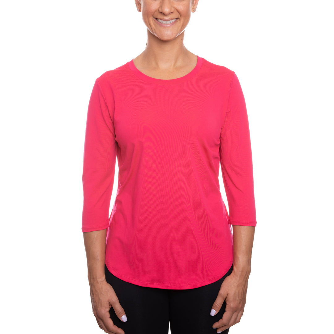 T-shirt rafraîchissant manches 3/4 femme — Ni trop chaud, ni trop froid