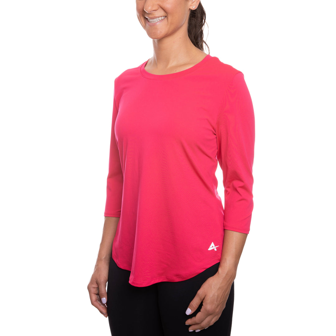T-shirt rafraîchissant manches 3/4 femme — Ni trop chaud, ni trop froid
