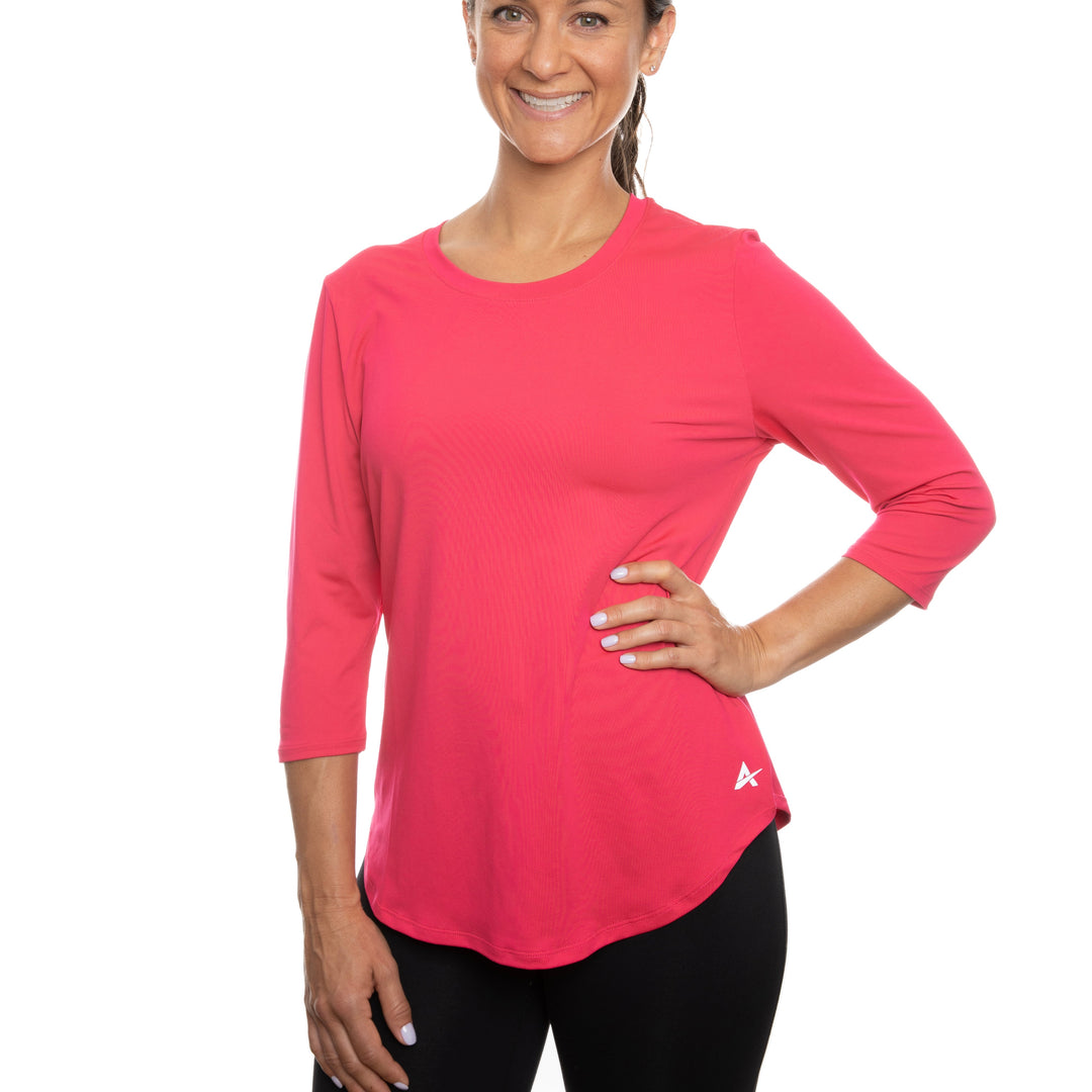 T-shirt rafraîchissant manches 3/4 femme — Ni trop chaud, ni trop froid