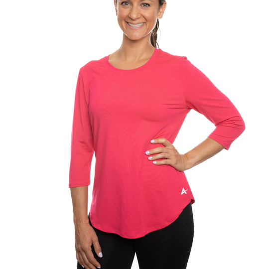 T-shirt rafraîchissant manches 3/4 femme — Ni trop chaud, ni trop froid