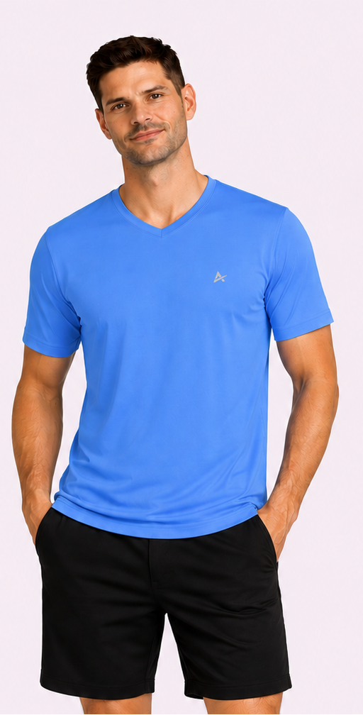 T-shirt rafraîchissant col V homme — Fini le t-shirt qui colle