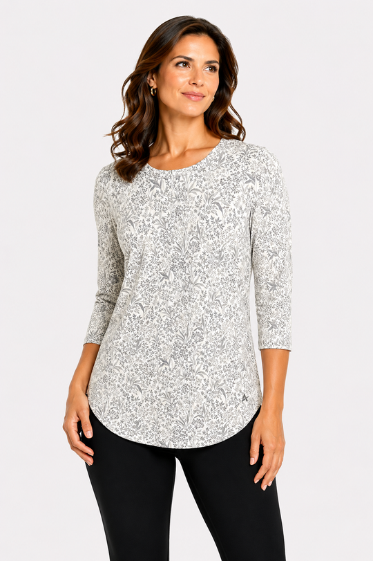 T-shirt rafraîchissant manches 3/4 femme — Ni trop chaud, ni trop froid